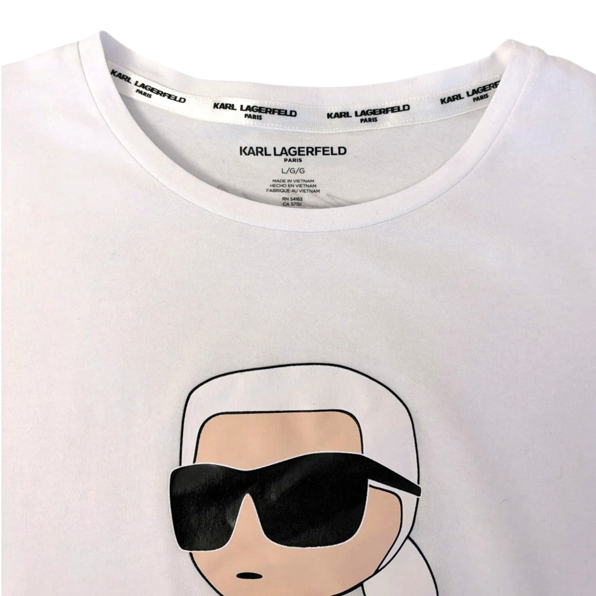 Karl Lagerfeld Paris Karl Blazer Graphic T Shirt White Size L