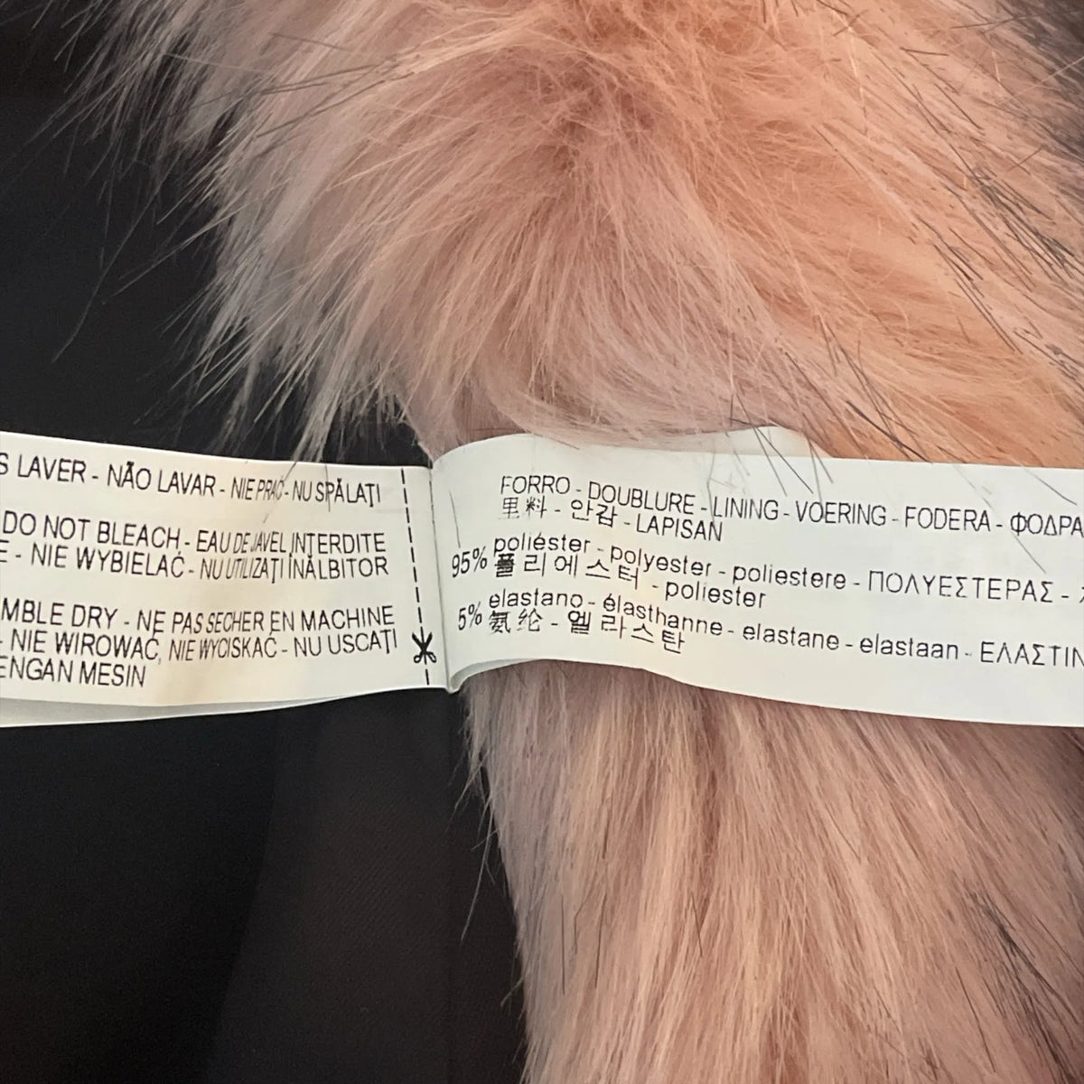 Zara Faux Fur Coat Soft Pink Size S