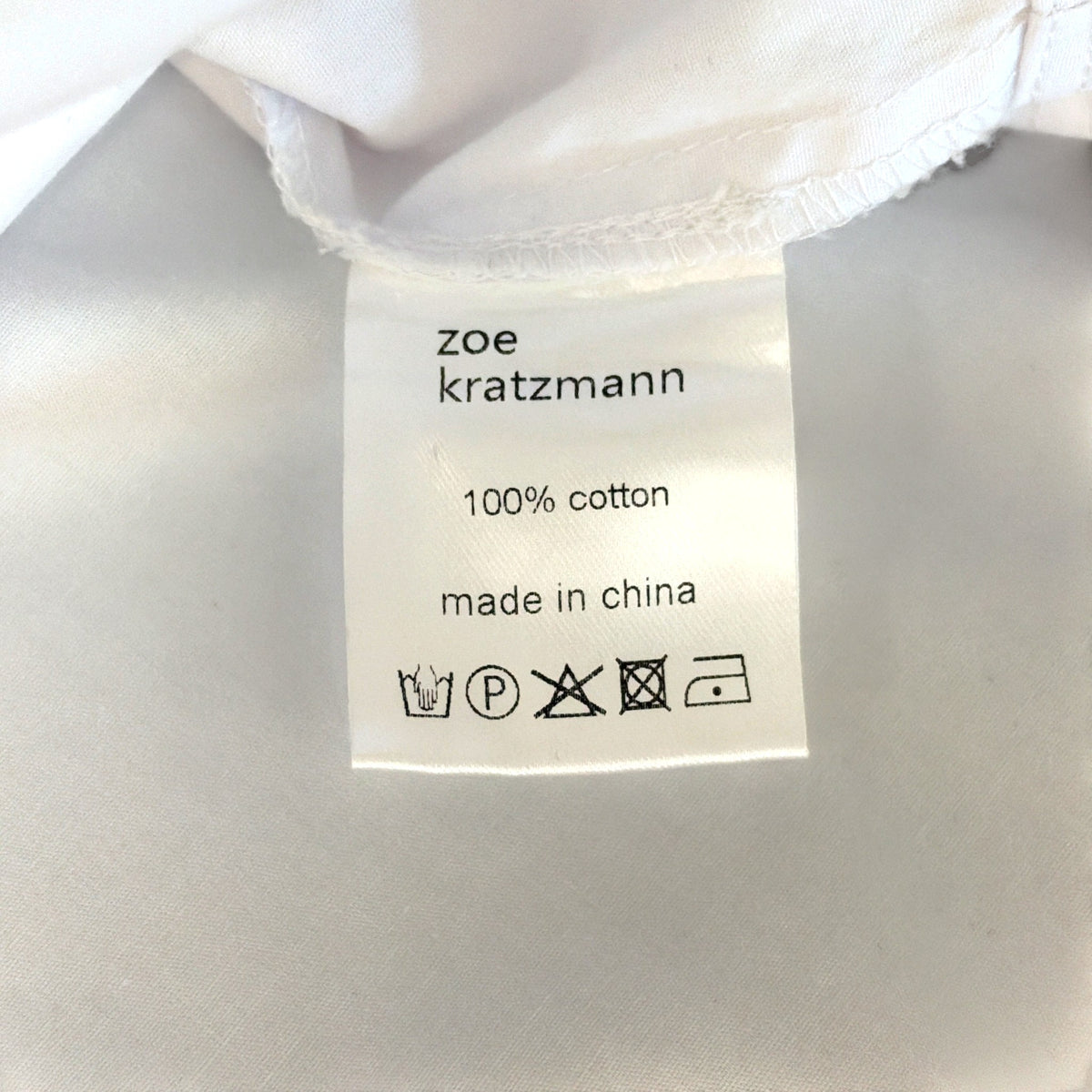 Zoe Kratzmann Longline Cotton Shirt White Size 3 / AU14