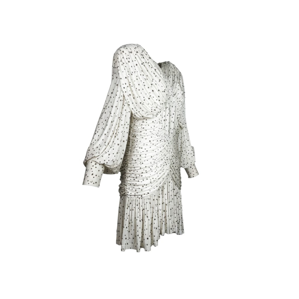 Alémais Etta Ruched Mini Dress Cream Size AU14
