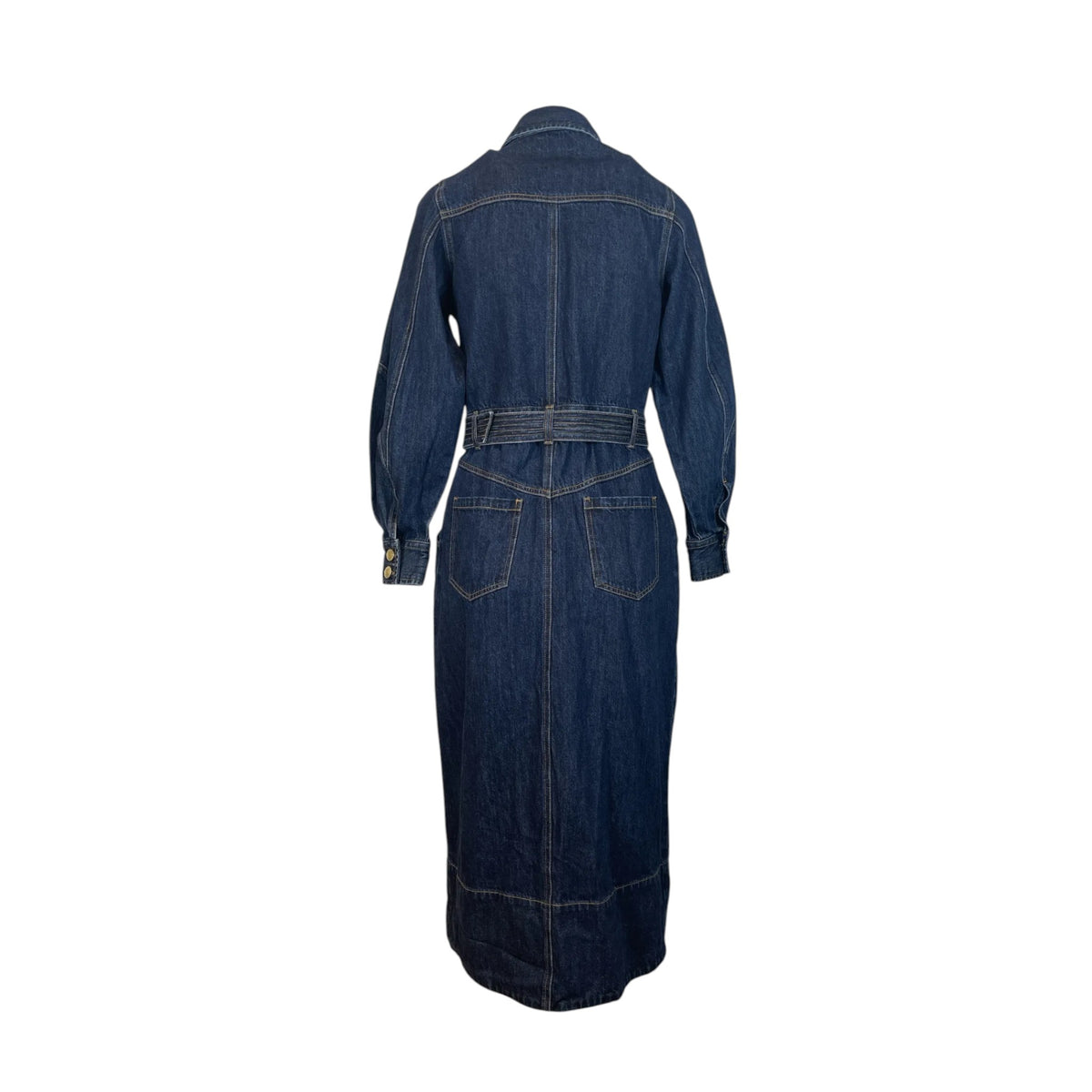 Kivari Bonny Denim Midi Dress Deep Blue Size AU8