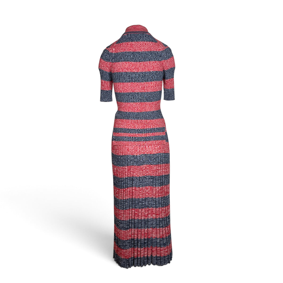 Zimmermann High Tide Rib Polo & Midi Skirt Set Marle Navy  Red Stripe  Top Size 0 & Skirt Size 1