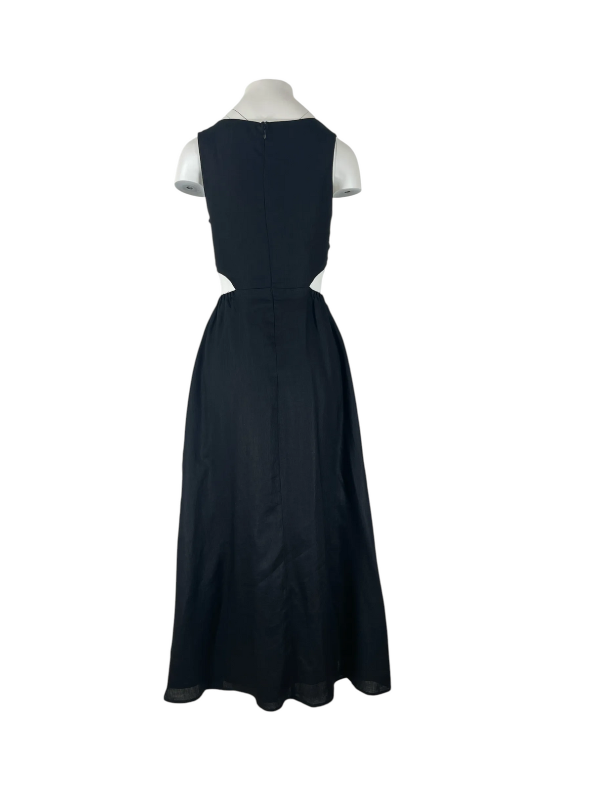 Dissh Joey Linen Dress Black Size AU8 Pre-loved