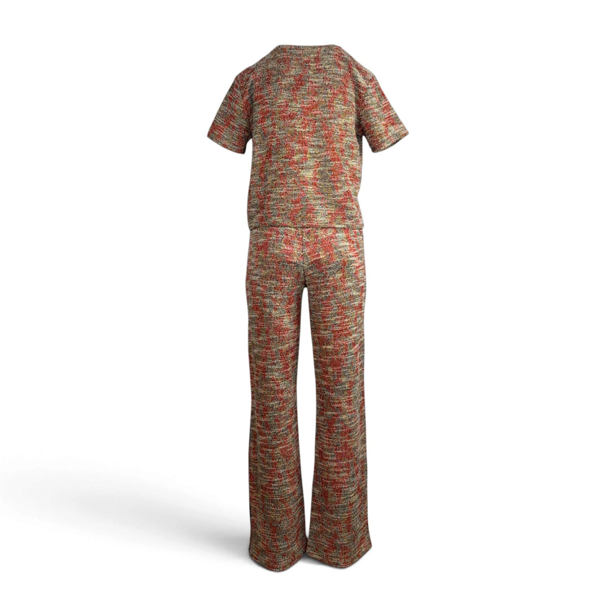 Zara Textured Metallic Two Piece Top & Trousers Set S/M