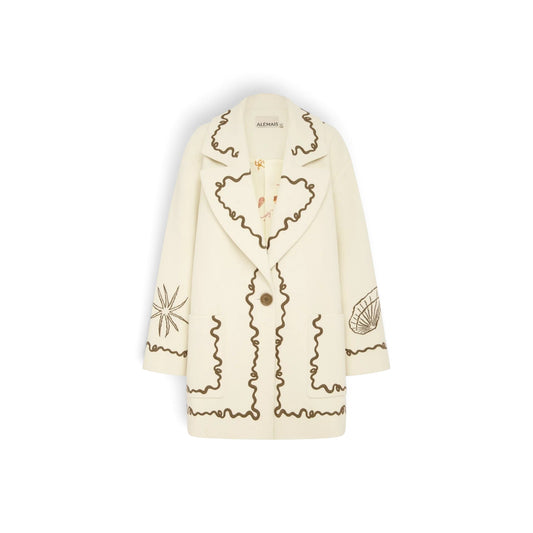 Alémais Sammy Embroidered Jacket Beige Size AU10