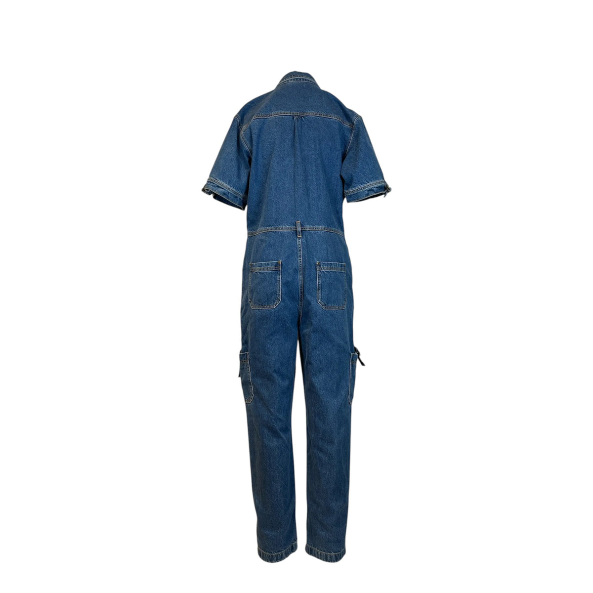 Kivari Denim Cargo Jumpsuit Blue Size AU10 Sample