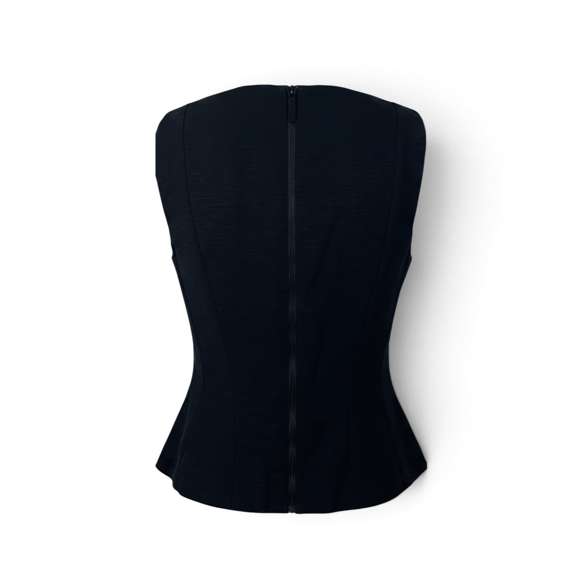Cue Waisted Linen Blend Top Black Size AU8