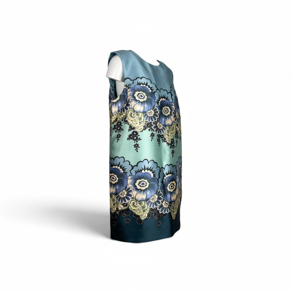 Alémais Madalena Mini Dress Blue Floral Size AU14