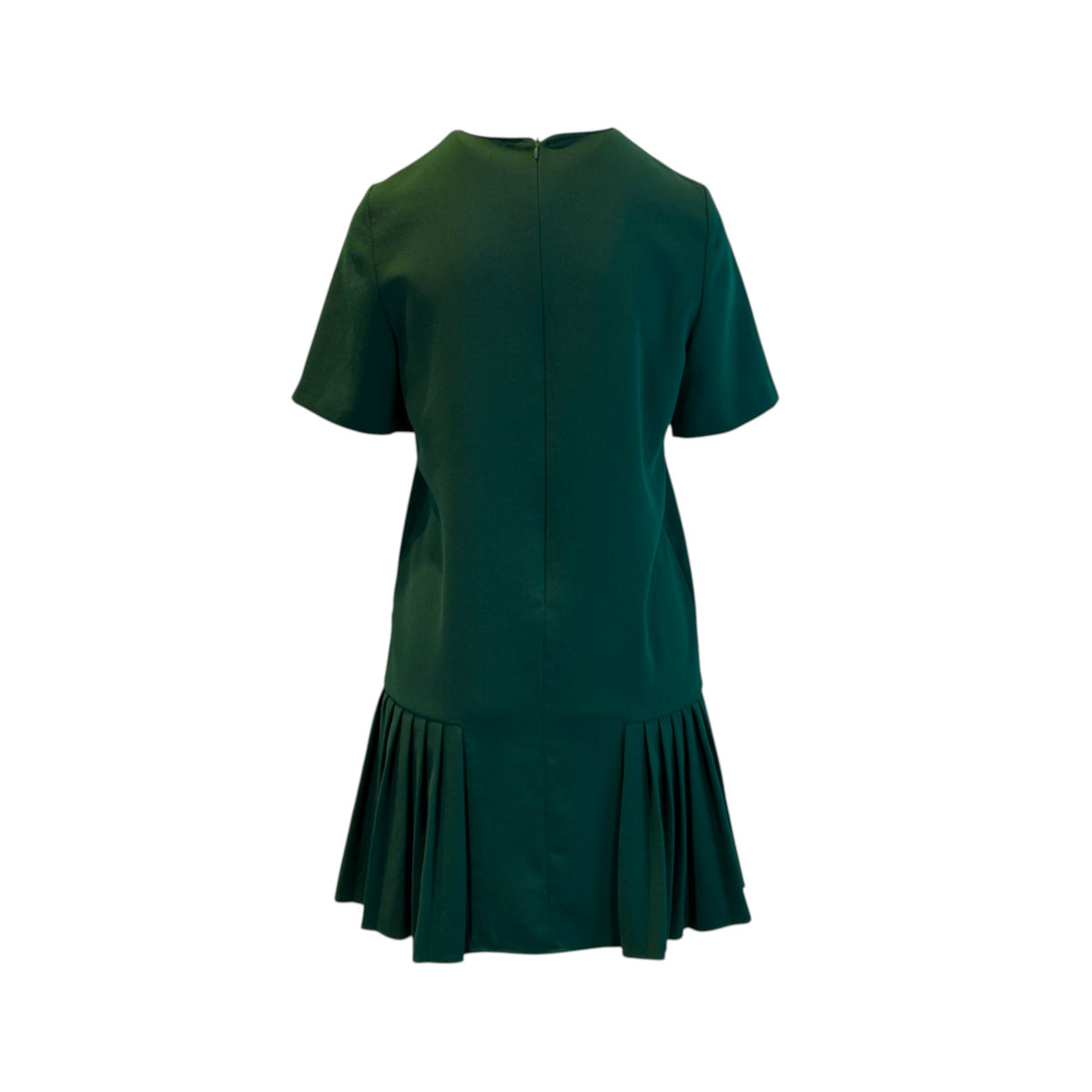 Zara Pleated Hem Mini Dress Emerald Green Size S / AU 8