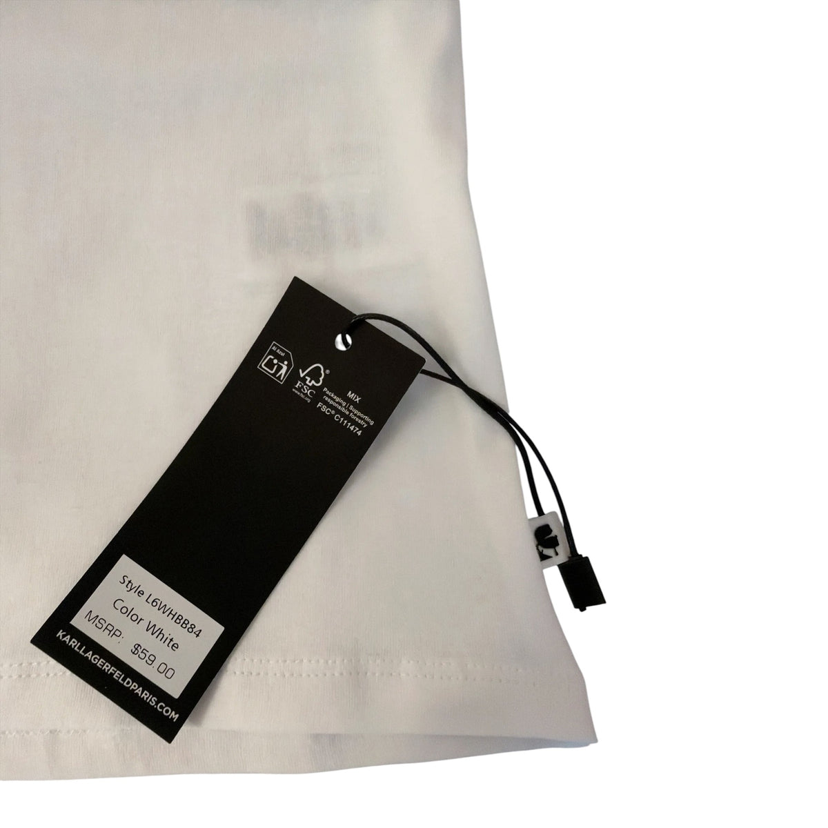 Karl Lagerfeld Paris Karl Blazer Graphic T Shirt White Size L