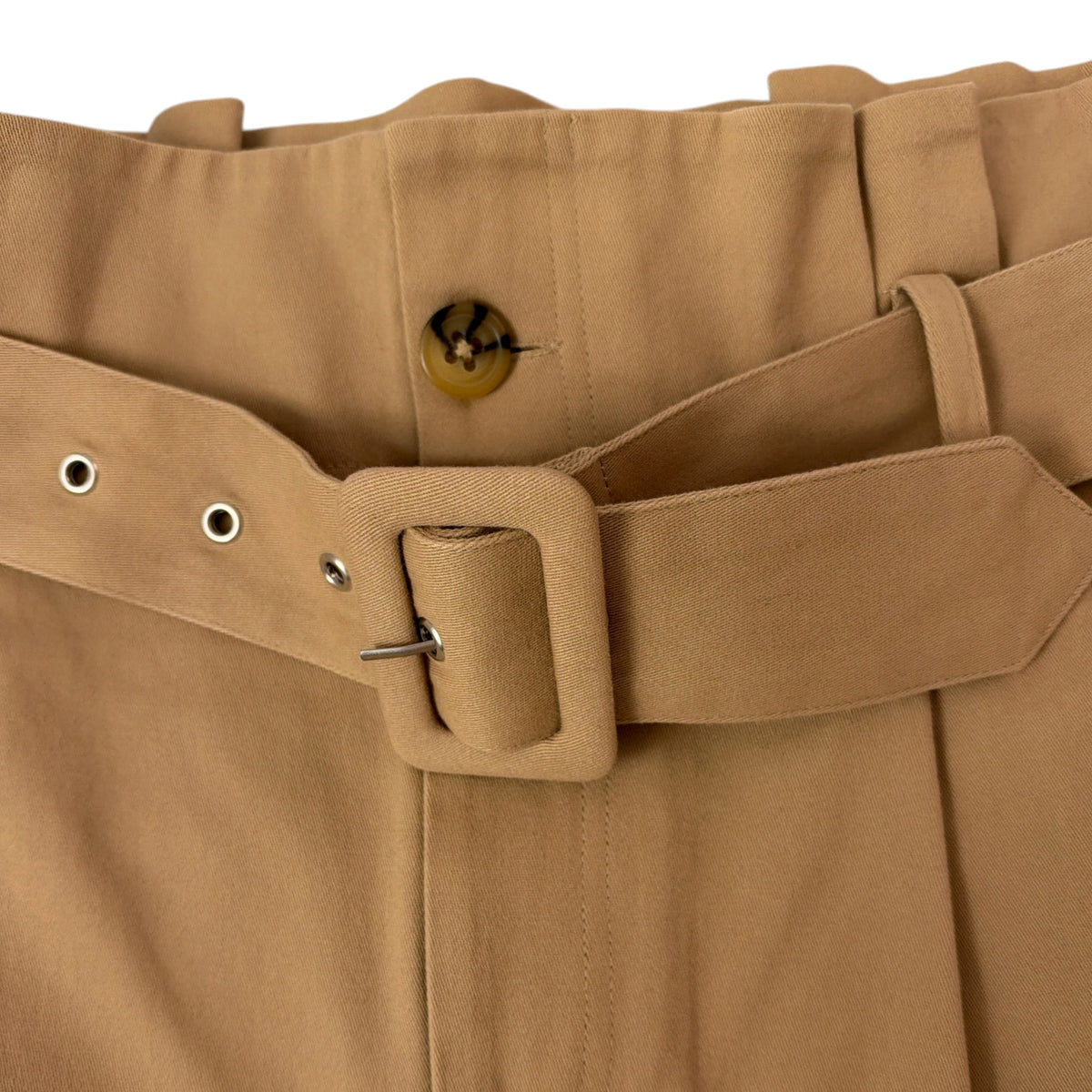 Scotch & Soda Paperbag High Waist Belted Shorts Camel Size XL