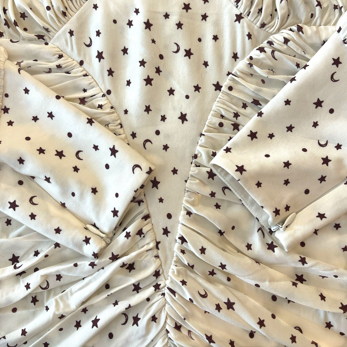 Alémais Etta Ruched Mini Dress Cream Size AU14