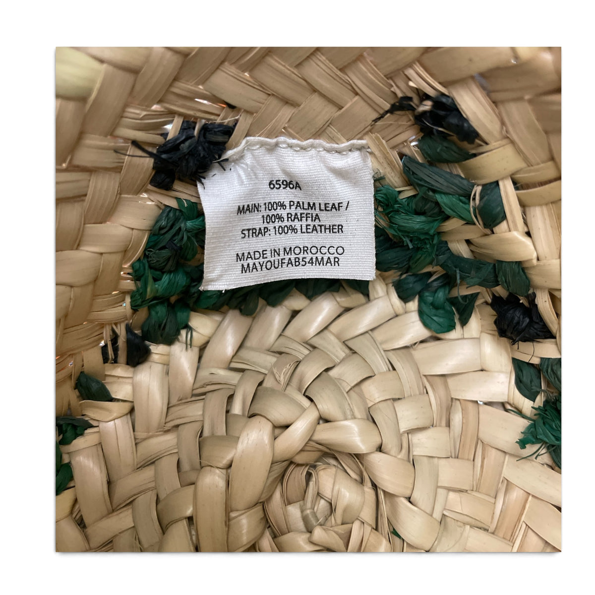 Alémais Geo Tufted Raffia Maxi Basket Bag Green