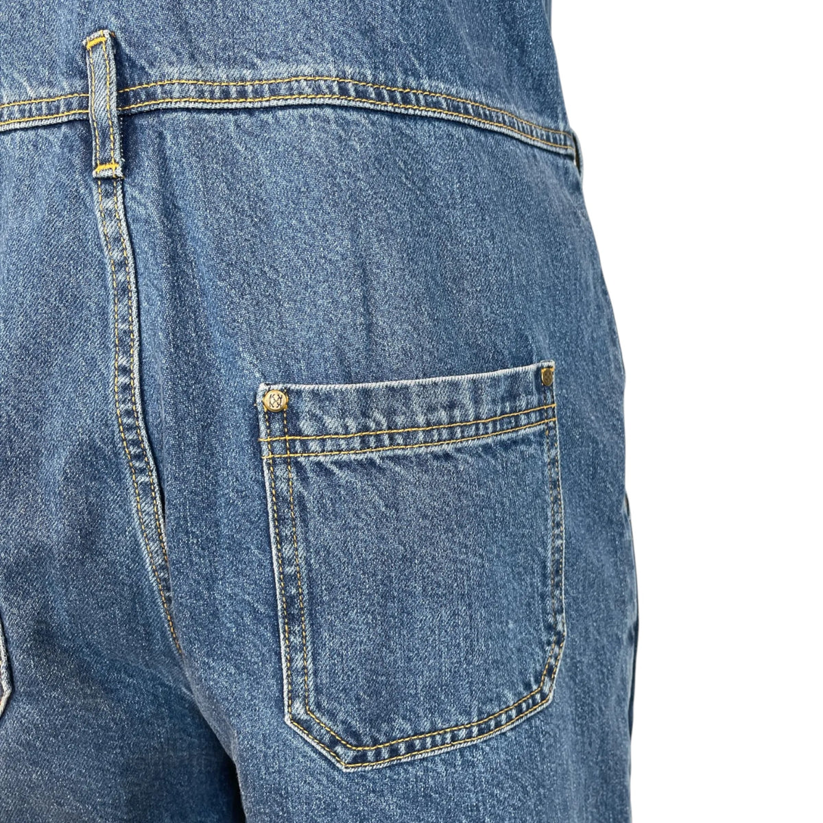 Kivari Denim Cargo Jumpsuit Blue Size AU10 Sample