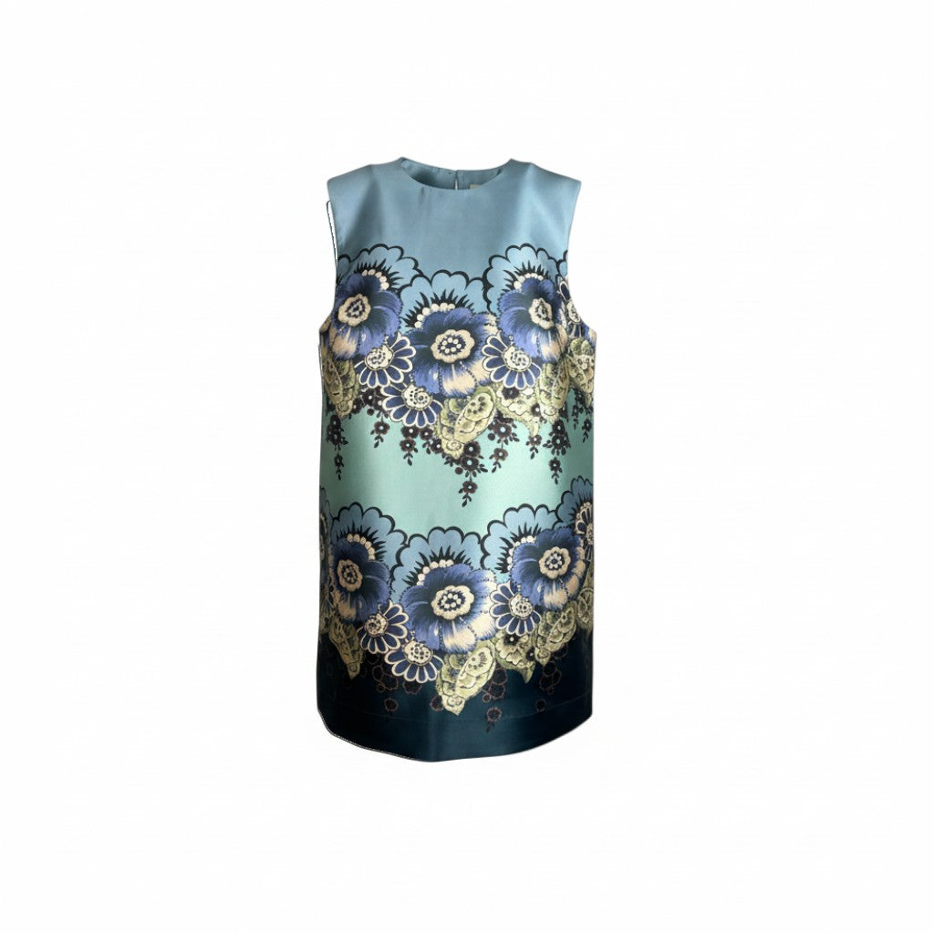 Alémais Madalena Mini Dress Blue Floral Size AU14