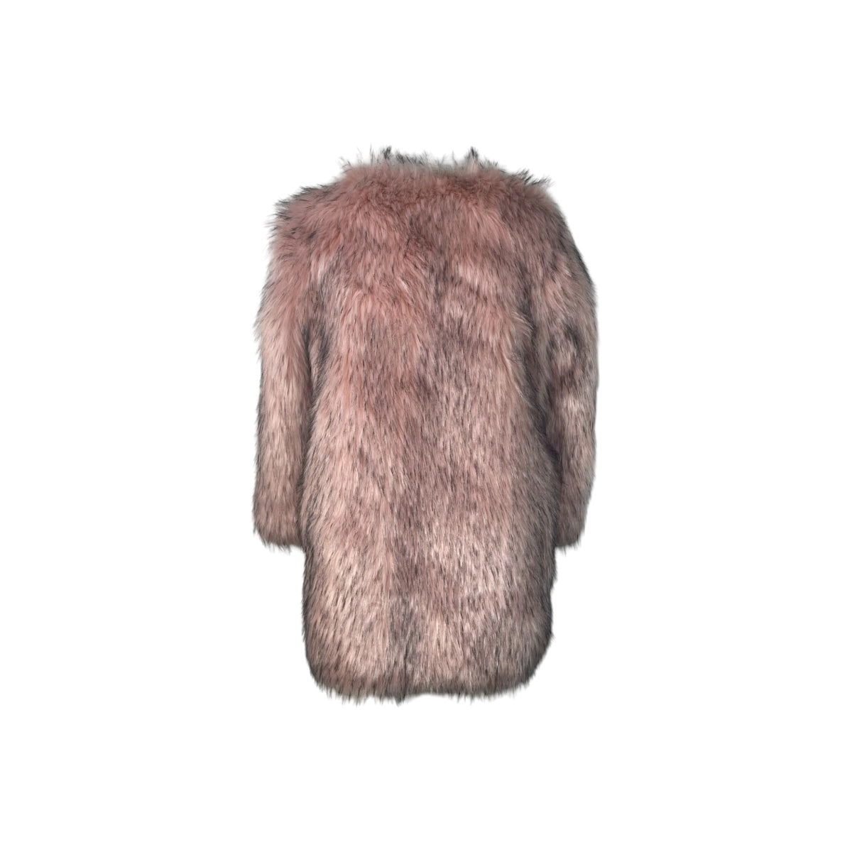 Zara Faux Fur Coat Soft Pink Size S