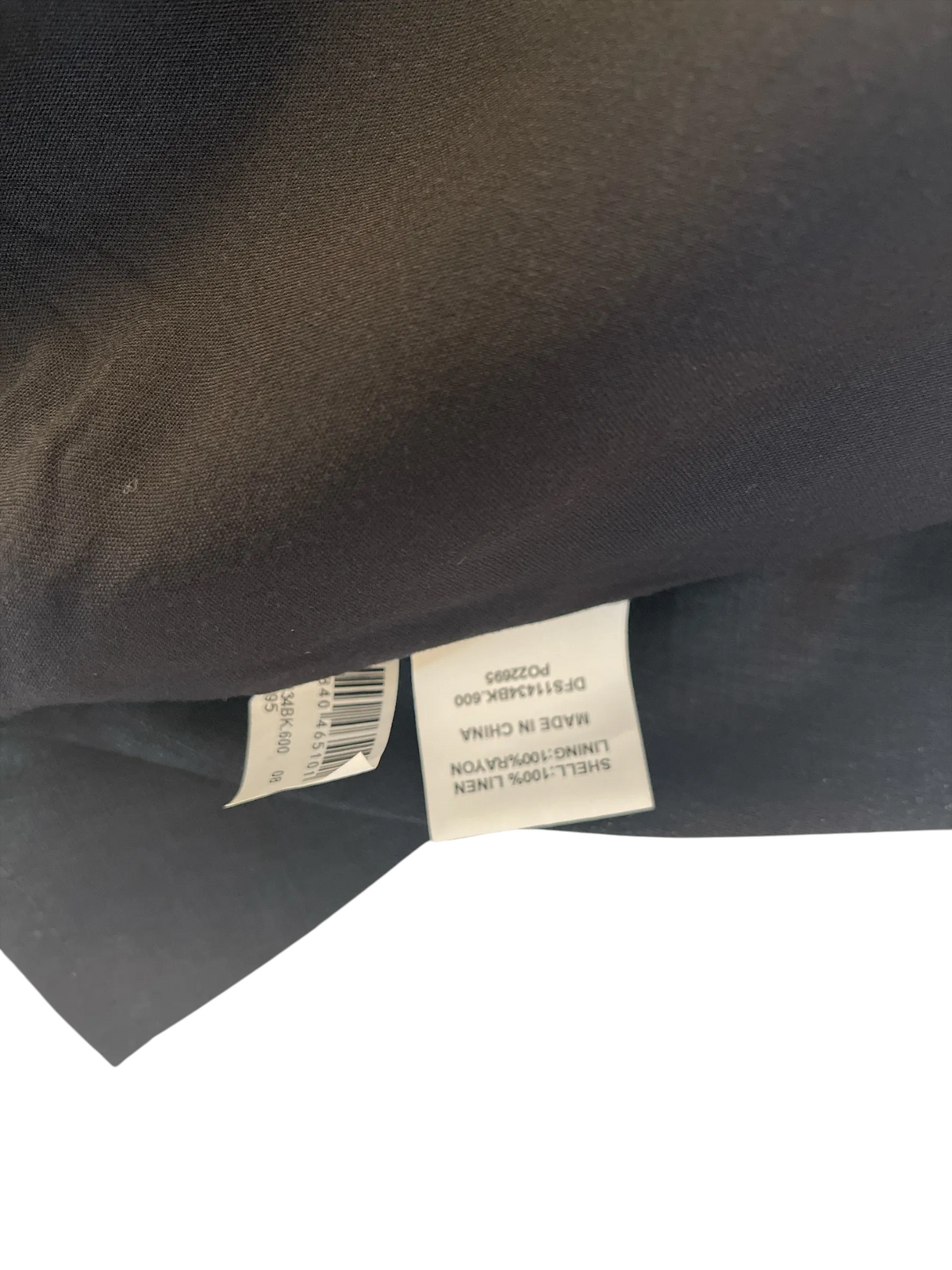 Dissh Joey Linen Dress Black Size AU8 Pre-loved