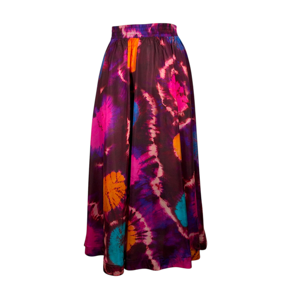Zimmermann Acadian Relaxed Silk Shirt and Midi Skirt Set Tie Dye Multi Shirt Size0 /AU8 Skirt Size1 /AU10 Pre-Loved