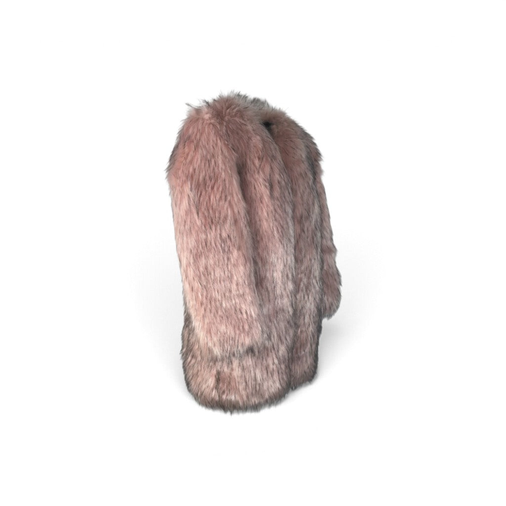 Zara Faux Fur Coat Soft Pink Size S