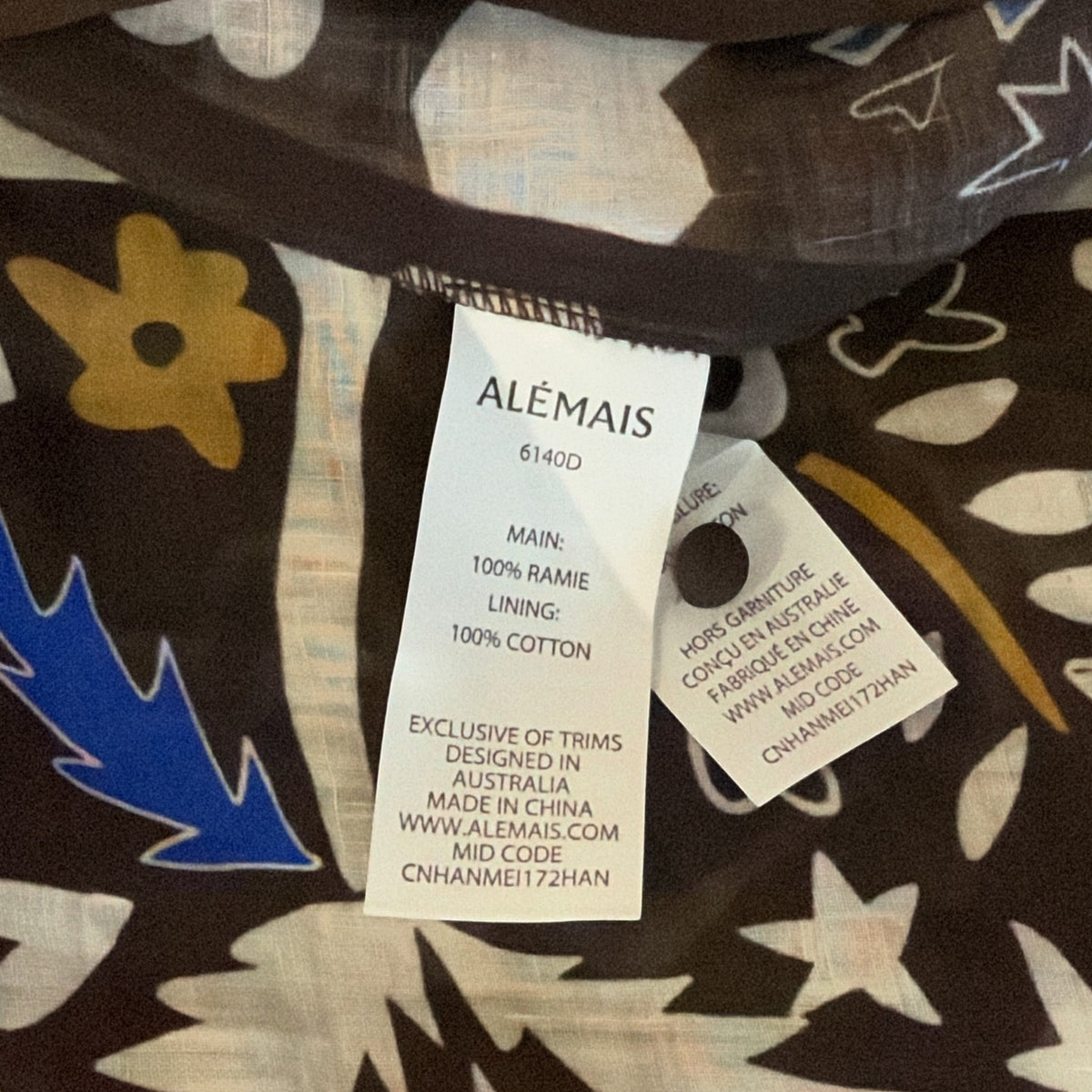 Alémais Maroc Midi Dress Size AU14