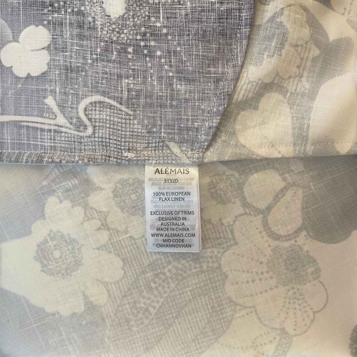 Alémais Mickey Linen Tie Strap Mini Sundress Ivory Navy Size AU14
