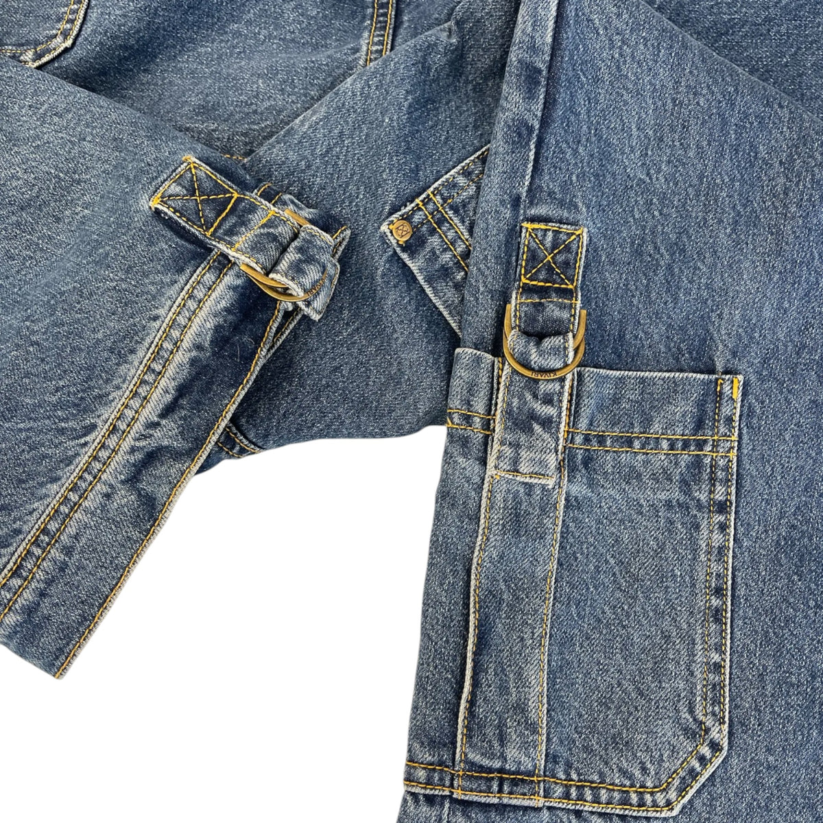 Kivari Denim Cargo Jumpsuit Blue Size AU10 Sample