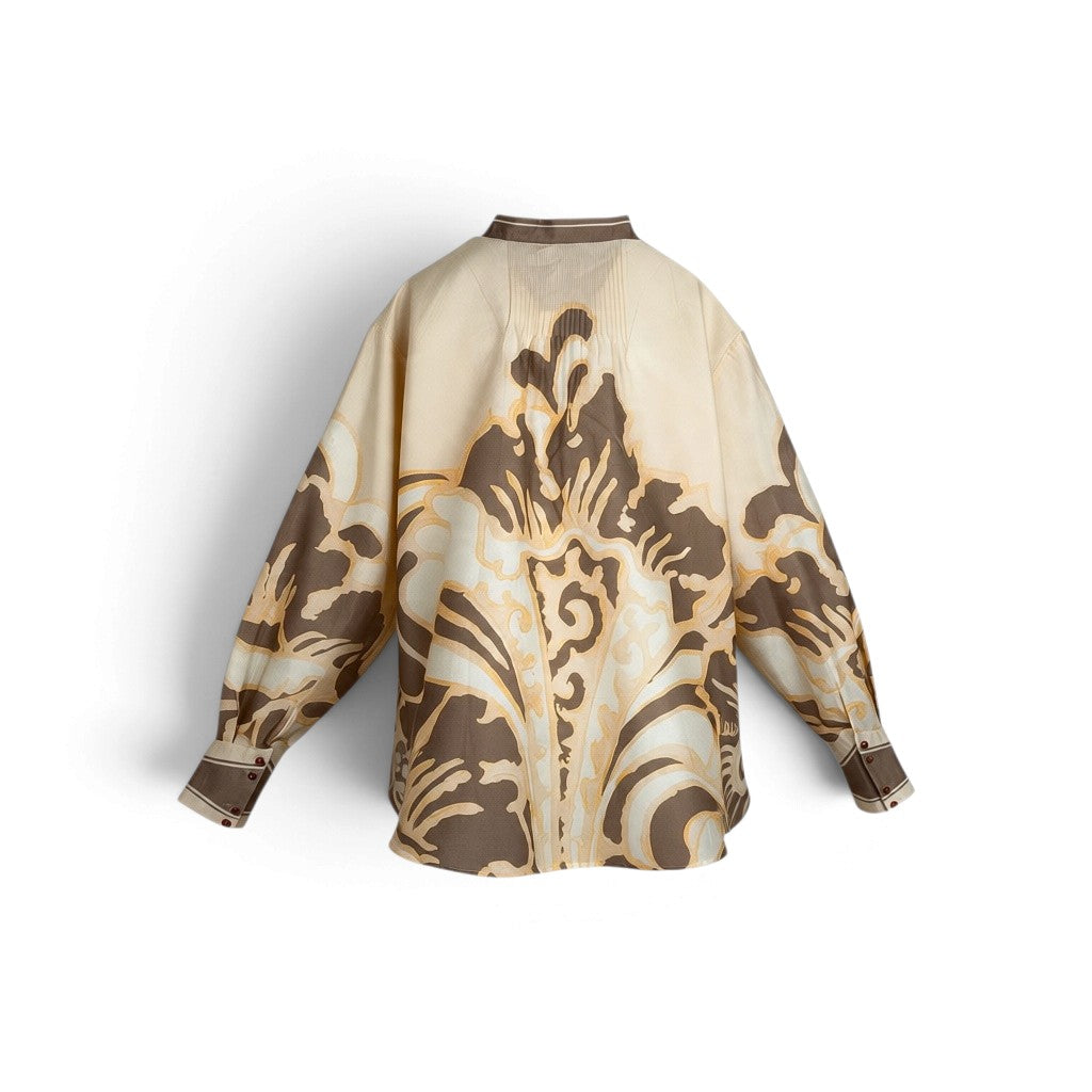 Antipodean Fragments Pleat Detail Shirt Fudge Size L