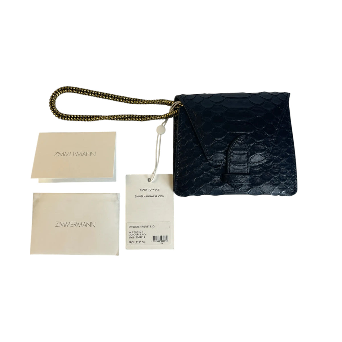 Zimmermann Envelope Wristlet Bag Small Black