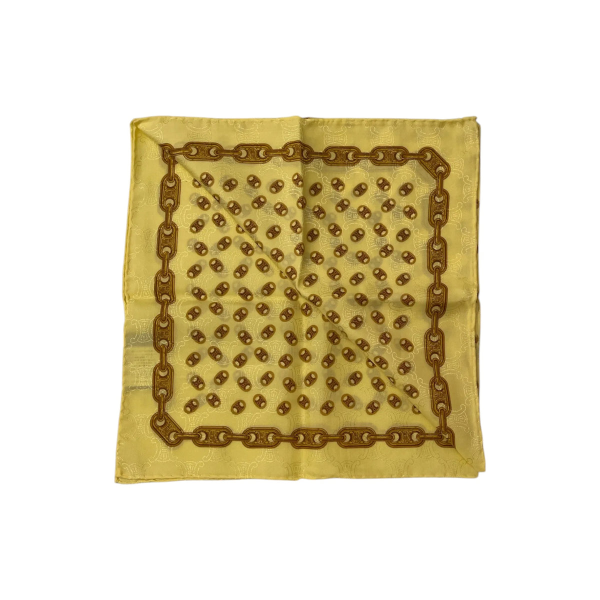 Celine Signature Logo Cotton & Silk Scarf Soft Butter
