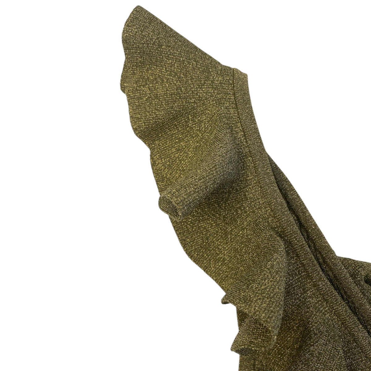 Zimmermann Wylie Frill V-Neck Top Dusty Olive Gold Size 2